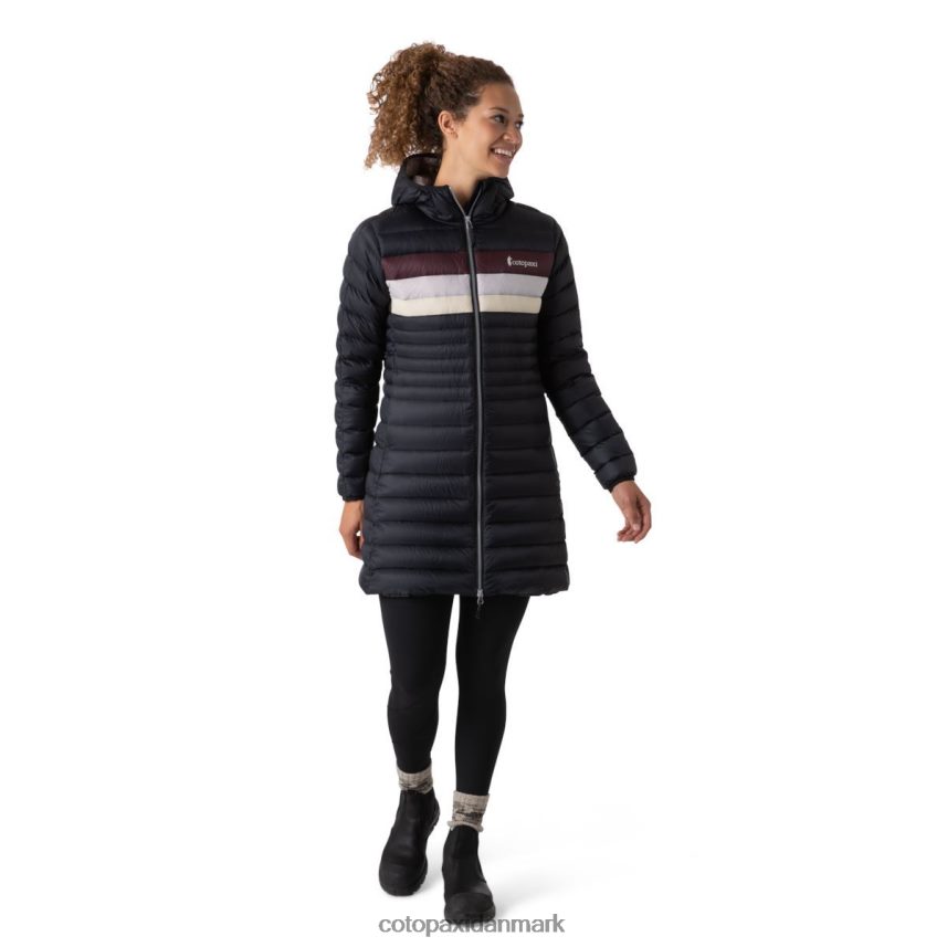 Cotopaxi fuego down parka Kvinder tøj sorte striber 8FJ28H27