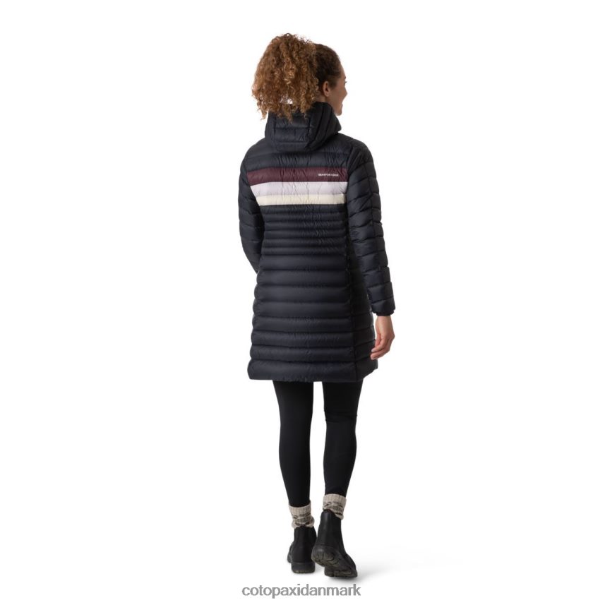 Cotopaxi fuego down parka Kvinder tøj sorte striber 8FJ28H27