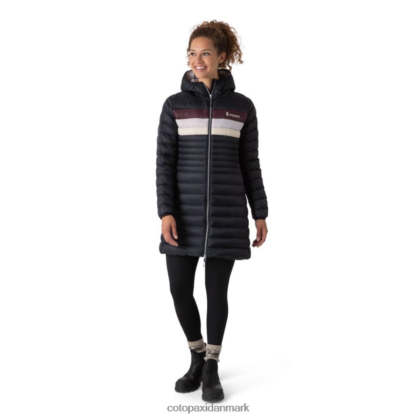 Cotopaxi fuego down parka Kvinder tøj sorte striber 8FJ28H27